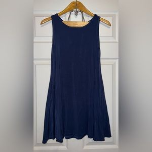 HAOMEILI Navy Blue Swing Dress With Pockets Size Small EUC